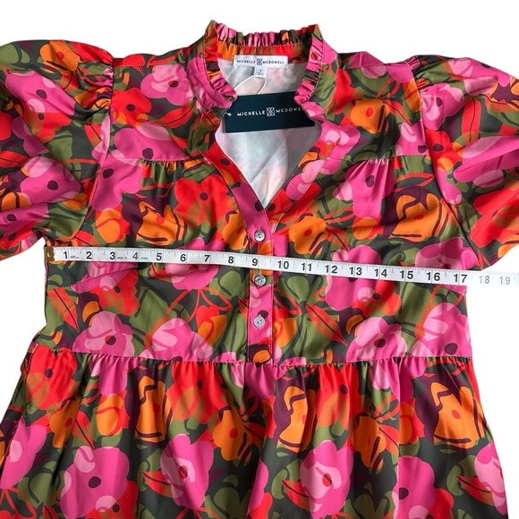 NWT Michelle McDowell Floral Boho Tiered Dress. Size Small - Picture 3 of 6